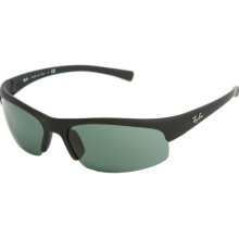 Ray-Ban RB4039 Sunglasses Black Rubber/Poly Green, One Size