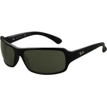 Rayban RB4075 BLK/CRYS GRN PLRIZED Sunglasses - Black regular