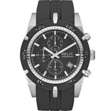 Relic By Fossil 'montana' Gray Chrono Silicone Mens Watch Zr66041