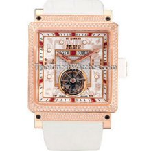 Roger Dubuis King Square Pink Gold Flying Tourbillon Diamond Watch