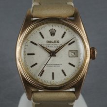Rolex 18k Rose Gold Datejust Ref: 6305 Circa: 1963