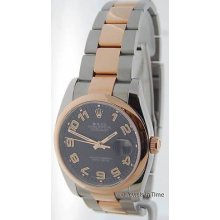 Rolex Datejust 116201 V 18k Rose Gold & Steel Box & Papers