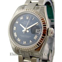Rolex Datejust 26mm Steel Blue Roman Dial