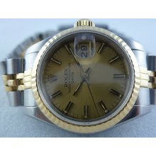 Rolex Datejust 2tone 18k & Ss 69173 Quickset Sapphire Jubilee 100% Authentic