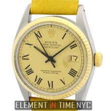 Rolex Datejust 36mm 2Tone Champagne Roman Dial Circa 1978