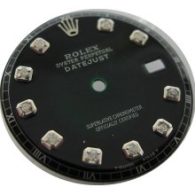 Rolex Datejust Mans Diamond Dial Non-quick Set Green For Steel Watch