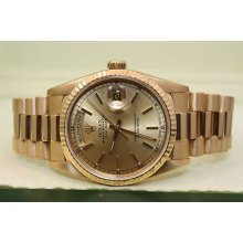 Rolex Day Date President 36mm 18k Yellow Champagne Dial Watch