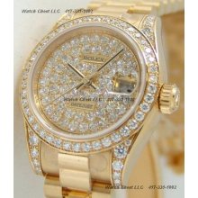 Rolex Lady President Pave Diamond Crown Collection 179158 Watchchest