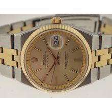 Rolex Mens 18k and SS 1630 Datejust Automatic RARE.