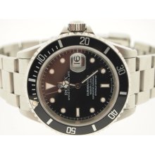 Rolex Mens SS Submariner 16610 Circa 1997.