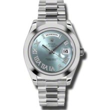 Rolex Platinum President 41mm Day-Date II 218206 IBLDRP men's watch