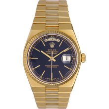 Rolex President Oysterquartz Day-Date Men's Watch 19018 Black Dial