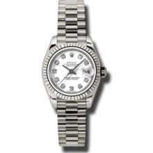 Rolex President White Gold 179179 WDP WOMEN'S WATCH