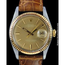 Rolex Vintage Datejust 1601 18k Rose Gold & Steel Unique Dial 1972