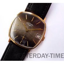 Rotary 1970's Swiss 17 Jewel Solid 9KT Gold Gents Manual Watch