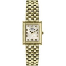 Rotary Timepieces Ladies Quartz Watch With Mother Of Pearl Dial Analogue Display And Gold Stainless Steel Bracelet Lb00045/40