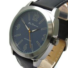 Sale Ben Sherman Gents Watch With Blue Face And Black Leather Strap R866