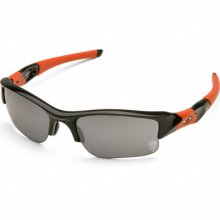 San Francisco Giants Official On-Field MLB Flak Jacket XLJ Black/Orange Sunglasses with Black Iridium Lenses - by Oakley Oakley