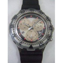 Sbm103 Swatch - 1995 Aquachrono Onda Nera Hands Glow