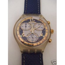 Sck108 Swatch - 1995 Chrono Blue Horizon Hands Glow Art