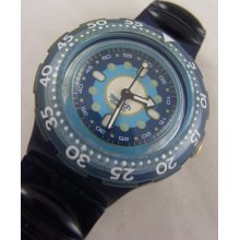 Sdn116 Swatch 1995 Abyss Scuba Blue Classic Authentic