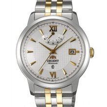 SEJ02001W Orient Automatic Mens Power Reserve Two Tone Dress Watch