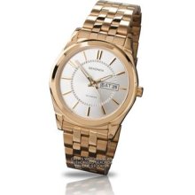 Sekonda Gent's Analogue Watch With Gold Coloured Bracelet Strap - Day&date 3450