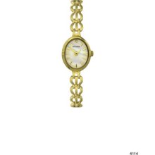 Sekonda Ladies Quartz Watch With Mother Of Pearl Dial Analogue Display And Gold Bracelet 4114.27