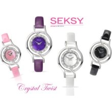 Seksy By Sekonda Ladies Crystal Twist Watch