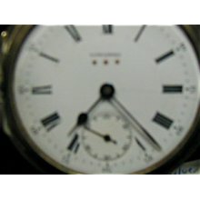 Silver Longines Hunter Case Pocket Watch