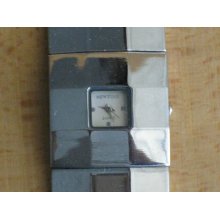 Silver Mirror 35mm Bangle/bracelet Ladies Quartz Watch Keeps Time Fashion