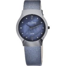 Skagen Women's 817sblbc1 Quartz Ceramic Blue Mother-of-pearl Dial Watch