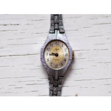 Soviet watch Russian watch Women watch Mechanical watch -gold clock face watch- 