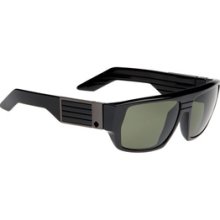 Spy Blok Sunglasses Shiny Black Grey Green Polarized - Black Gloss regular