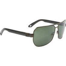 Spy + Weller Rosewood Sunglasses Matte Green Mt Black Frame Grey Green Lens