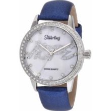 Stuhrling Original 519H.1115C7 Womens andamp;apos;andamp;apos;Hopeandamp;apos;andamp;apos;Quartz with Stainless Steel Case White MOP Dial and Blue Strap Watch