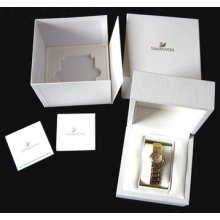 Swarovski Octea Mini Crystal Ladies Watch 999971 Gold-tone Bracelet Box