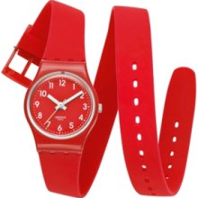 Swatch Red Plastic Women's Watch LR124