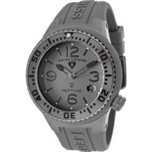 SWISS LEGEND Watches Neptune (44 mm) Grey Dial Grey Silicone Grey Sil