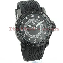 Techno Master Watches Mens Diamond Watch 0.12ct Black