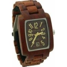 Tense Wood Mens Sandalwood Wood Watch - Wood Bracelet - Wood Dial - J8102S