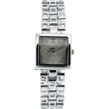 The Olivia Collection Ladies Square Silver Dial Bracelet Strap Dress Watch Cos11