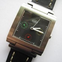Time Engine Black Dial N.o.s. Quartz Gents Watch