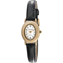 Timetech Women's Leather Strap Watch (gold tone)