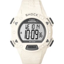 Timex Expedition Shock Resist Cat White Resin Strap Watch #T49899