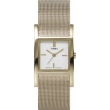 Timex T2j921 Ladies Pearl Gold Watch Rrp £54.99