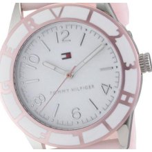 Tommy Hilfiger Women Sport White Dial Pink Silicone Strap Watch 1781185