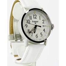 Traser H3 T4102 Classic Leather Basic White Swiss Watch