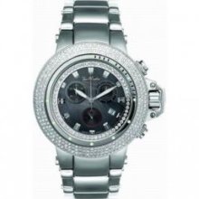 Triple Row Diamonds 4.00ct Razor Joe Rodeo Watch Black Dial