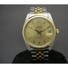 Tudor By Rolex Men's 2 Tone Self Winding Prince Date Ref. 75203